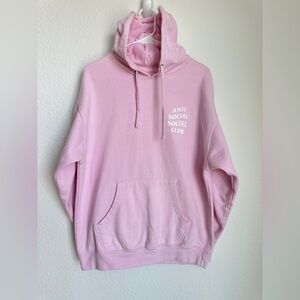 Anti Social Social‎ Club pink hoodie sweatshirt large